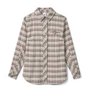 Cabi Hideout Shacket Shirt Plaid #4710 Size M Red Black Was $155